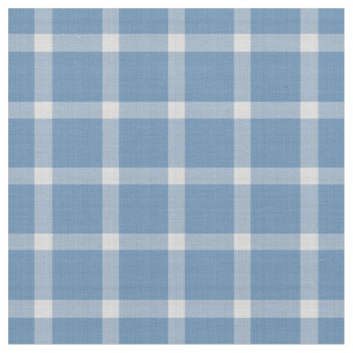Soft Cornflower Blue Large Gingham Fabric