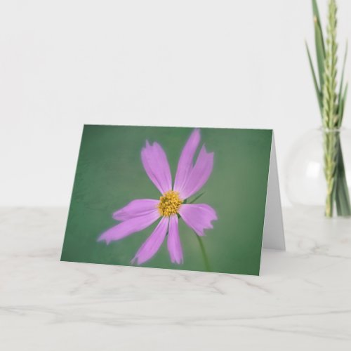 Soft Cosmos Flower Art Card