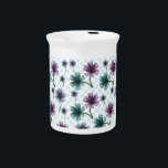 Soft Cottagecore Floral Pattern | Pastel Aesthetic Beverage Pitcher<br><div class="desc">A soft and dreamy cottagecore floral pattern featuring pastel purple and teal flowers on a subtle dotted background. This design captures a gentle, vintage garden aesthetic perfect for those who love calm, cozy, and feminine styles. Ideal for apparel, phone cases, and home decor, this cute and aesthetic floral pattern adds...</div>