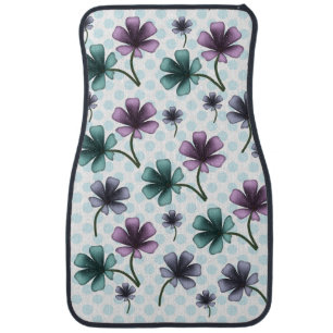Soft Cottagecore Floral Pattern   Pastel Aesthetic Car Floor Mat