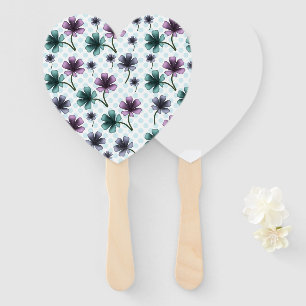 Soft Cottagecore Floral Pattern   Pastel Aesthetic Hand Fan