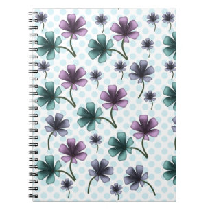 Soft Cottagecore Floral Pattern Pastel Aesthetic Notebook