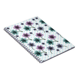 Soft Cottagecore Floral Pattern Pastel Aesthetic Notebook