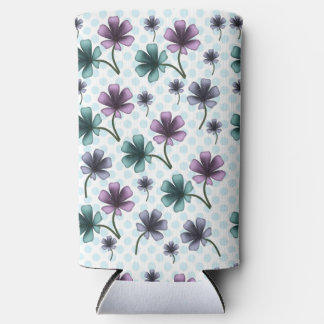 Soft Cottagecore Floral Pattern | Pastel Aesthetic Seltzer Can Cooler