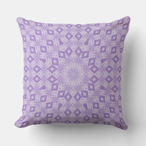 Soft Country Cottage Pattern Vintage Style Purple Throw Pillow
