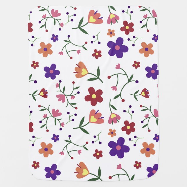 🌸 Soft & Cozy Baby Flower Blanket 🌸 (Front)