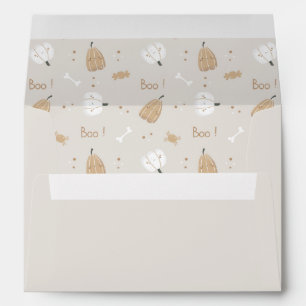 Soft Cozy Halloween Pattern Envelope