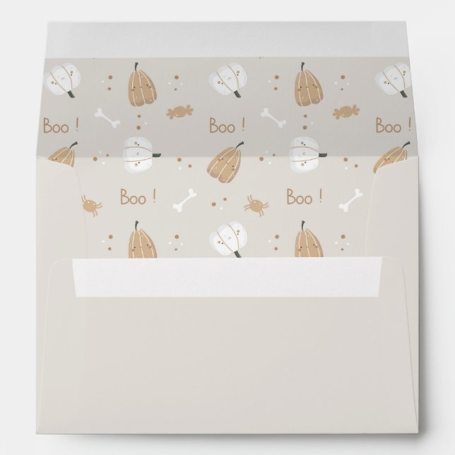 Soft Cozy Halloween Pattern Envelope (Back (Bottom))