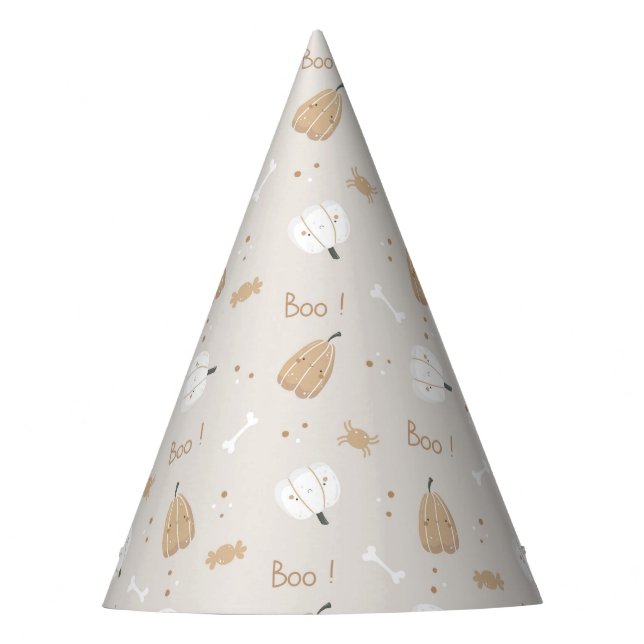 Soft Cozy Halloween Pattern Party Hat (Front)