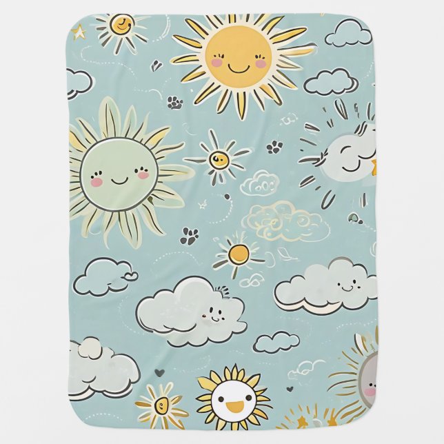 Soft & Cozy with Gentle Pastel Pattern Baby Blanke Baby Blanket (Front)