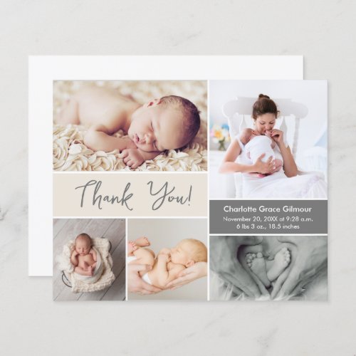 Soft Cream Baby Girl photo collage Script