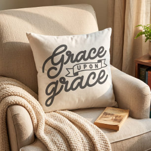 Soft Cream Christian Grace Throw Pillow