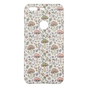 Soft Cream Fungi Pattern Uncommon Google Pixel Case