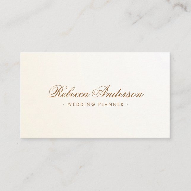 Soft cream ivory satin gradient chic pretty script business card (Front)