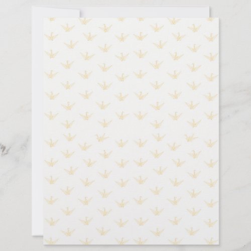 Soft Cream Origami Cranes on Near White
