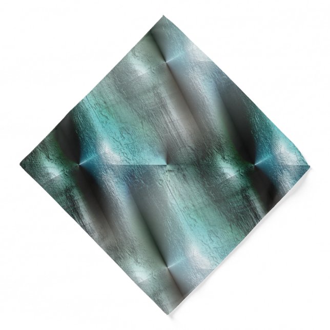 Soft cyan gray rocky texture with digital details  bandana (Front)