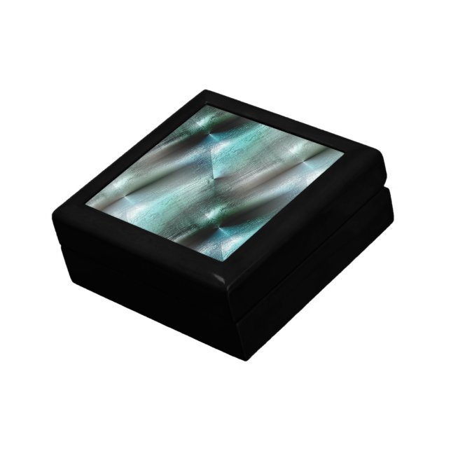 Soft cyan gray rocky texture with digital details  gift box (Side)