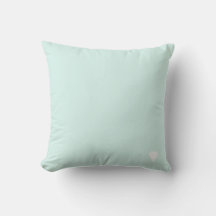 Soft Cyan Green Solid Pastel Color With Heart