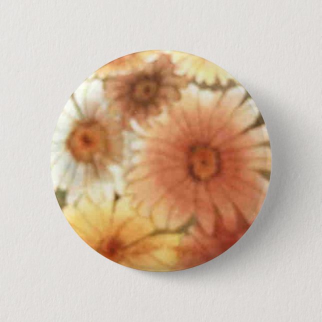 "Soft Daisies" Floral Button (Front)
