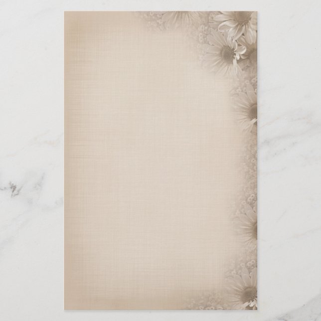 Soft Daisies Stationery (Front)