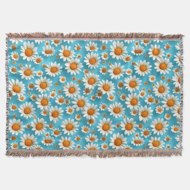 🌼 Soft Daisy Bloom Cozy Home Decor 🌼 Throw Blanket (Front)