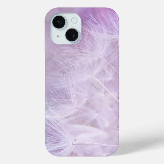 Soft Dandelion Seeds on Purple | Custom Case-Mate iPhone Case (Back)