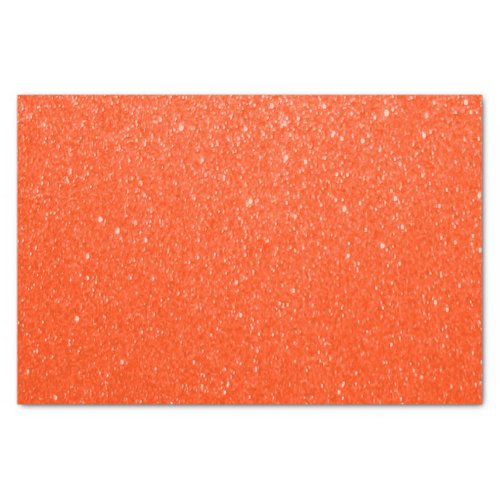 Soft Dark Orange Glitter Print Tissue Paper