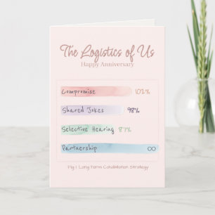 Soft Data   By the Numbers   Blush Anniversary Card