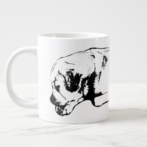 Soft Day, Dog at Ease Giant Coffee Mug