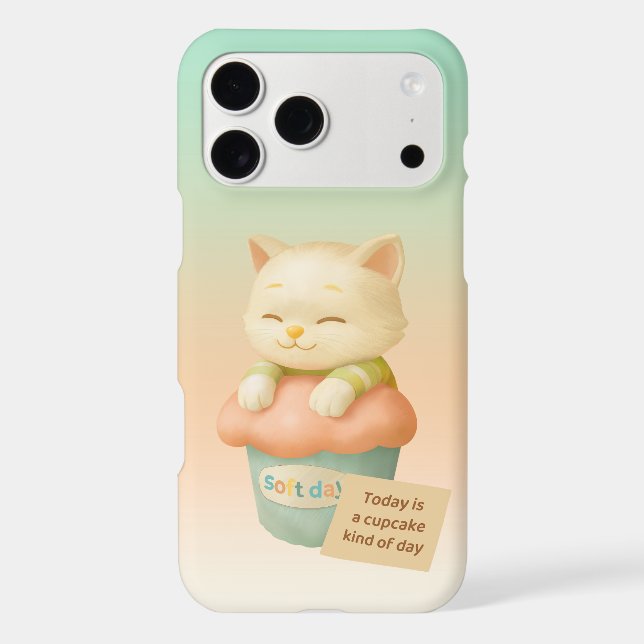 Soft Day: Today is a Cupcake Kind of Day Art iPhone Case (Back)