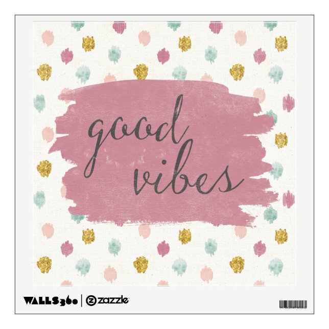 Soft Deco IV | Good Vibes Wall Decal (Front)