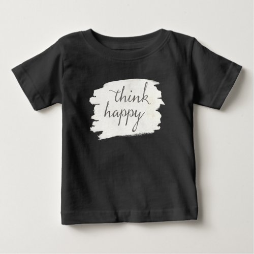 Soft Deco V  Think Happy Baby T_Shirt