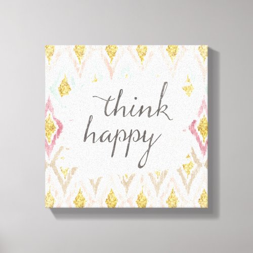 Soft Deco V  Think Happy Canvas Print