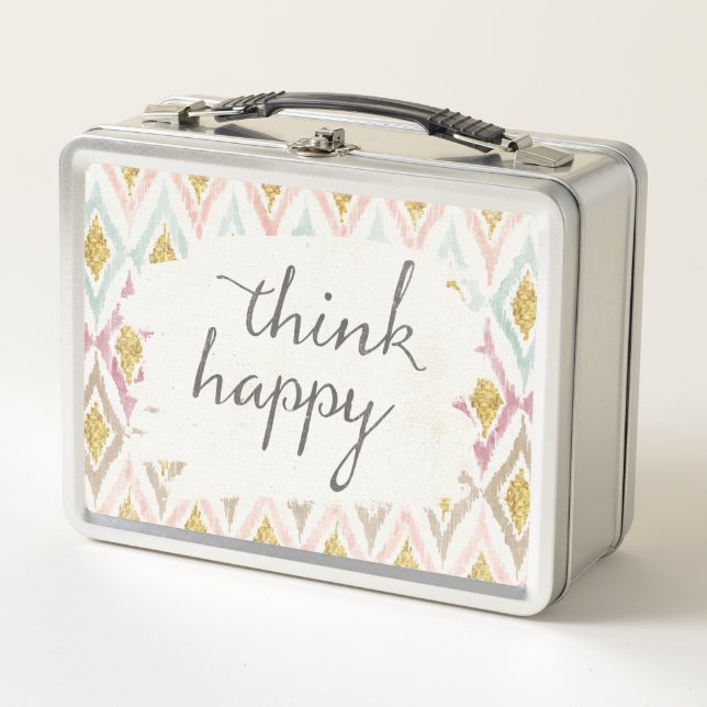 Soft Deco V | Think Happy Metal Lunch Box (Front)