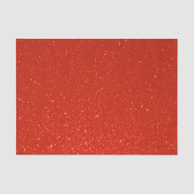 Soft Deep Red Glitter Print Tissue Paper (Front)
