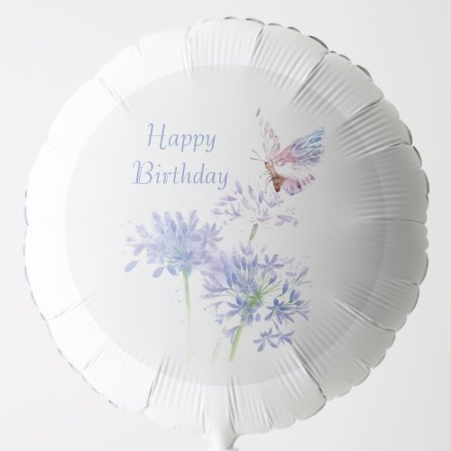 Soft Delicate Butterfly Garden Flower Floral Art  Balloon