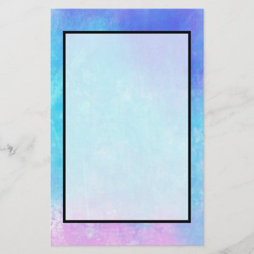 Soft Delicate Watercolors in Pink Purple and Blue Stationery