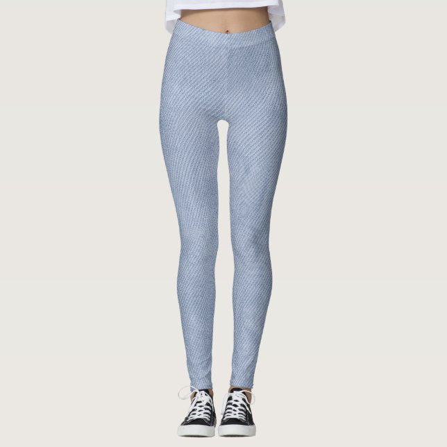 Soft Denim Weave Texture Leggings (Front)
