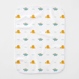 Soft Dinosaur Journey  Baby Burp Cloth