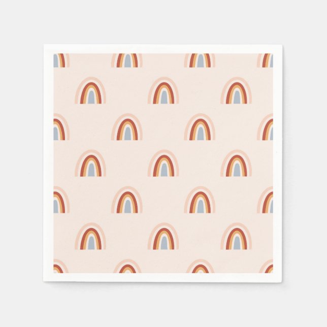 Soft Doodle Rainbow Pattern Napkins (Front)