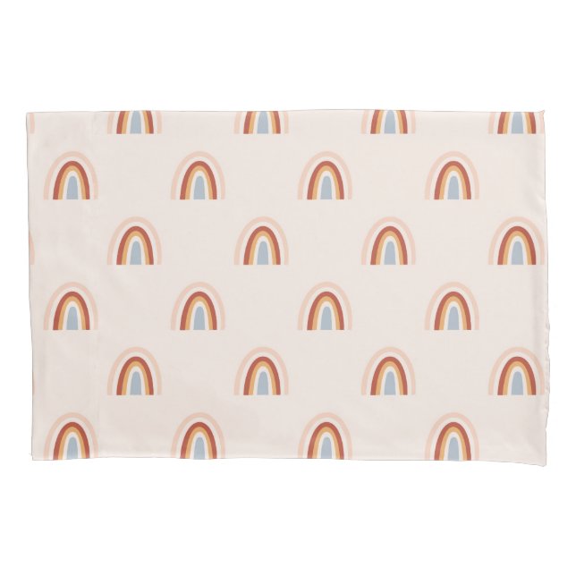 Soft Doodle Rainbow Pattern Pillow Case (Front-Left)