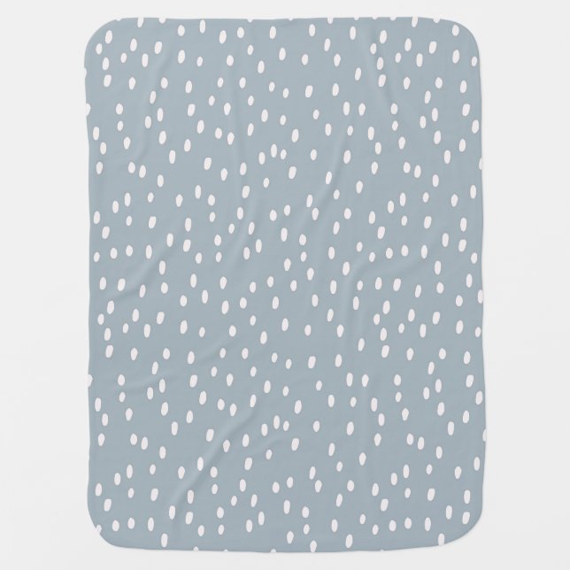 Soft Drops On Sage Baby Blanket (Front)