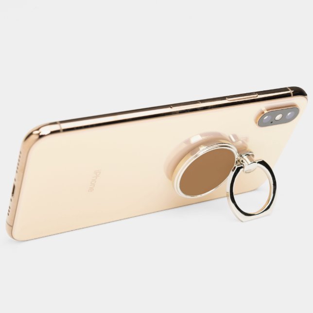 Soft Dusty Rose Pink Background – Wedding Phone Ring Stand (On Phone)