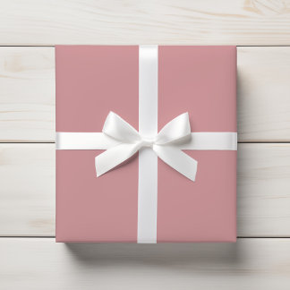 Soft Dusty Rose Solid Color Wrapping Paper