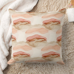 Soft Earthy Abstract (1) Throw Pillow
