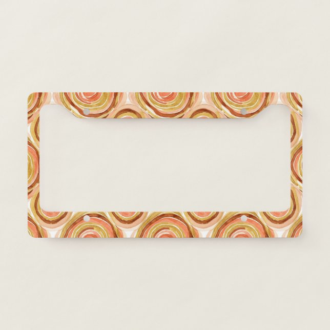 Soft Earthy Abstract (3) License Plate Frame (Front)