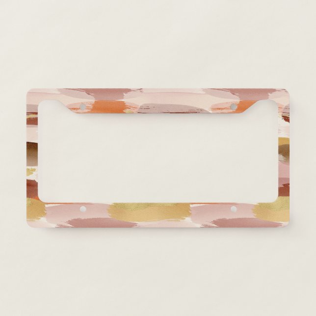 Soft Earthy Abstract (4) License Plate Frame (Front)