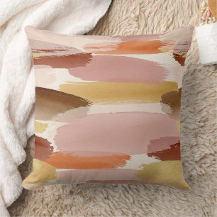 Soft Earthy Abstract (4) Throw Pillow