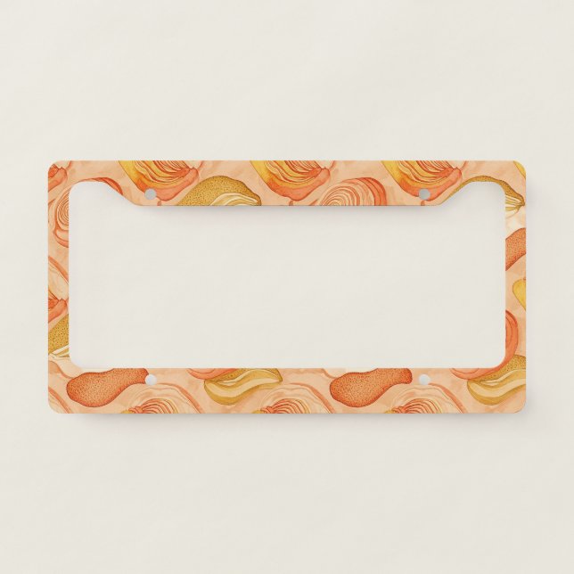 Soft Earthy Abstract (6) License Plate Frame (Front)