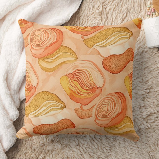 Soft Earthy Abstract (6) Throw Pillow (Blanket)